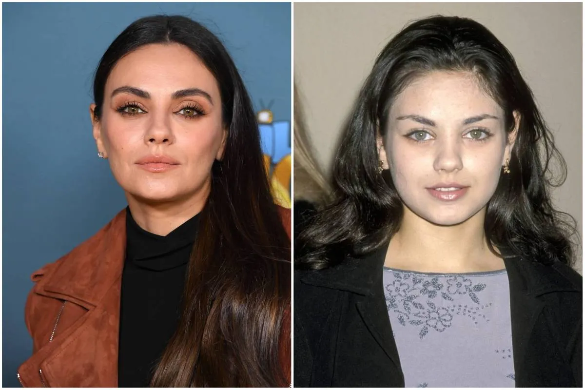 Mila Kunis in 2022 and 1999