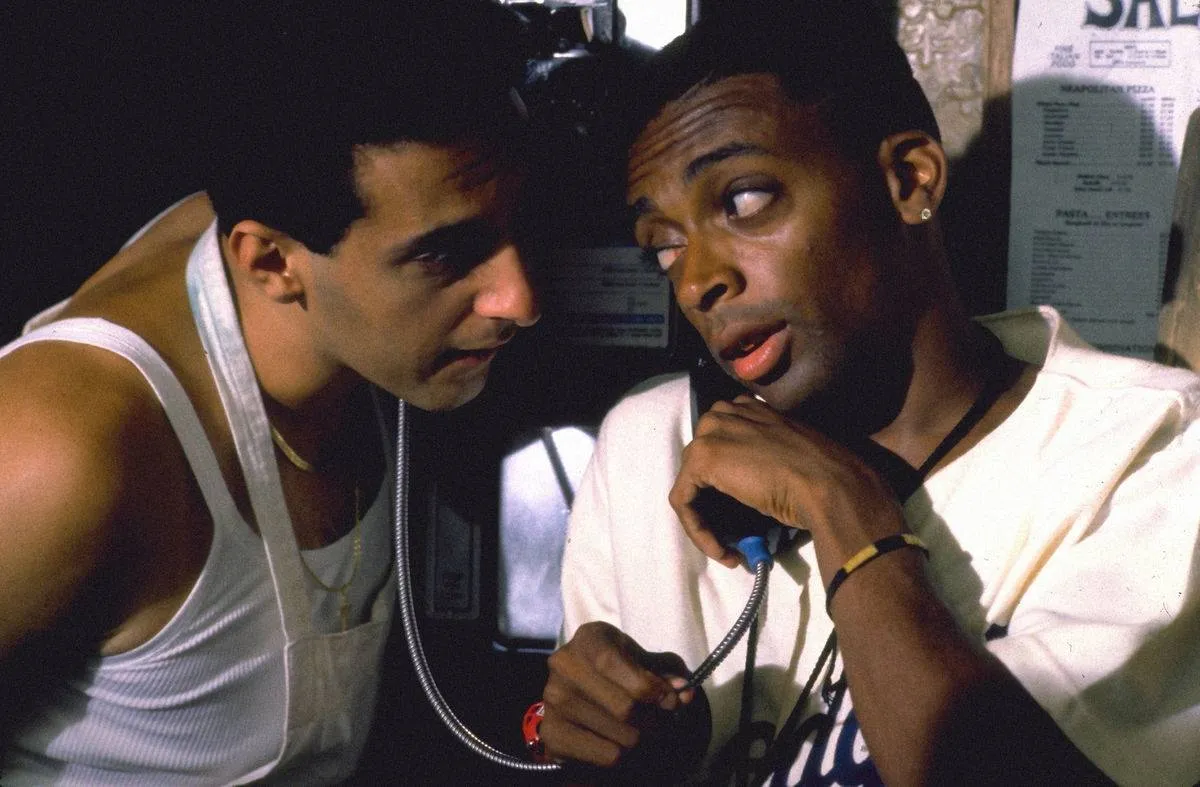 spike lee talking on the phone in do the right thing