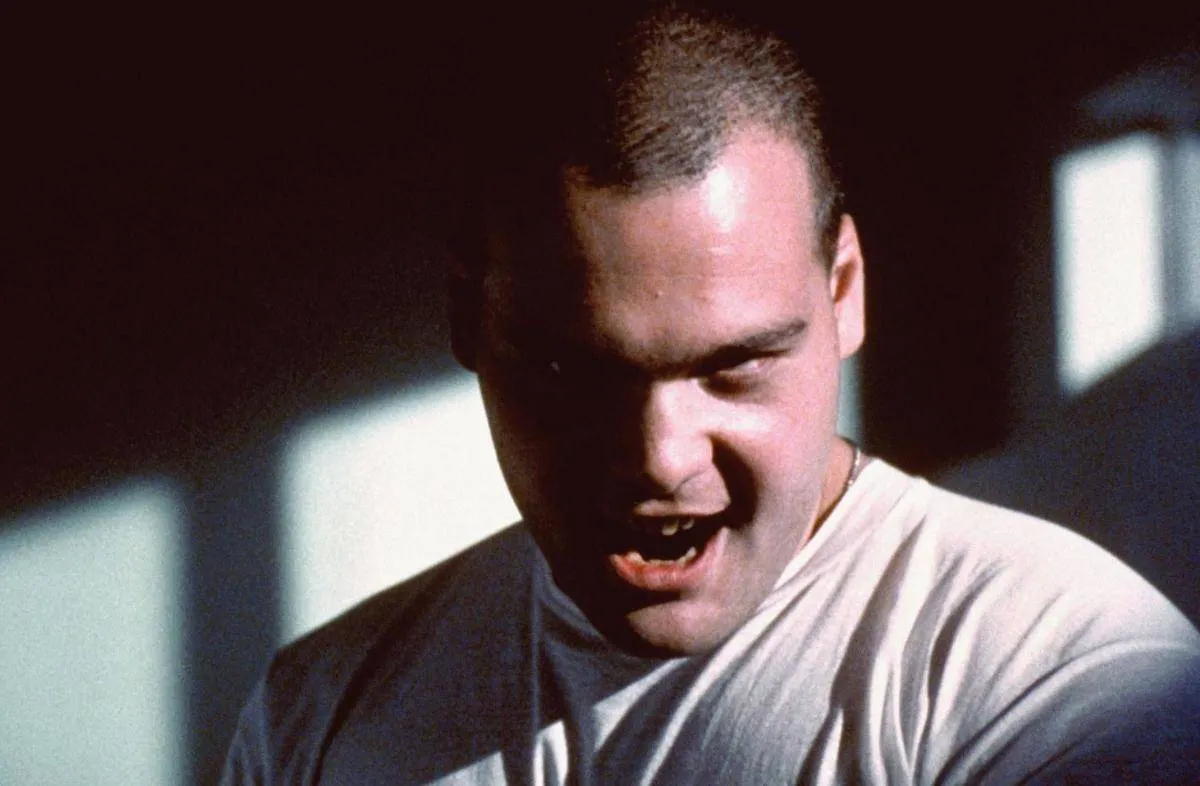 Vincent D'Onofrio in a white t-shirt in full metal jacket