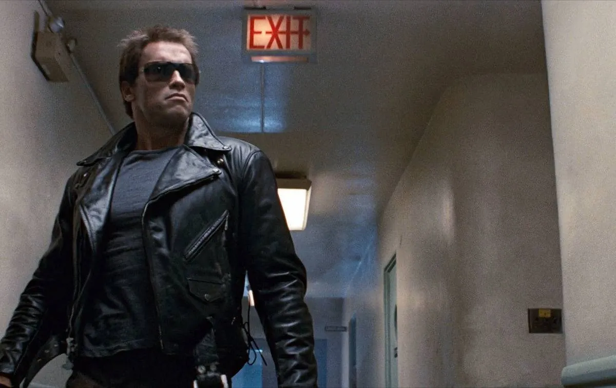 Arnold Schwarzenegger as the terminator