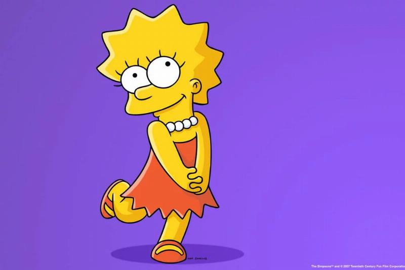 lisa simpson lisa simpson with a purple background