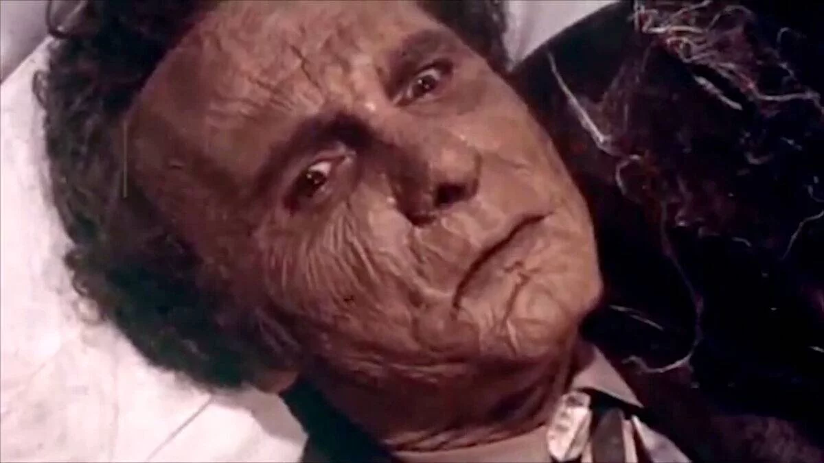 man with wrinkled skin