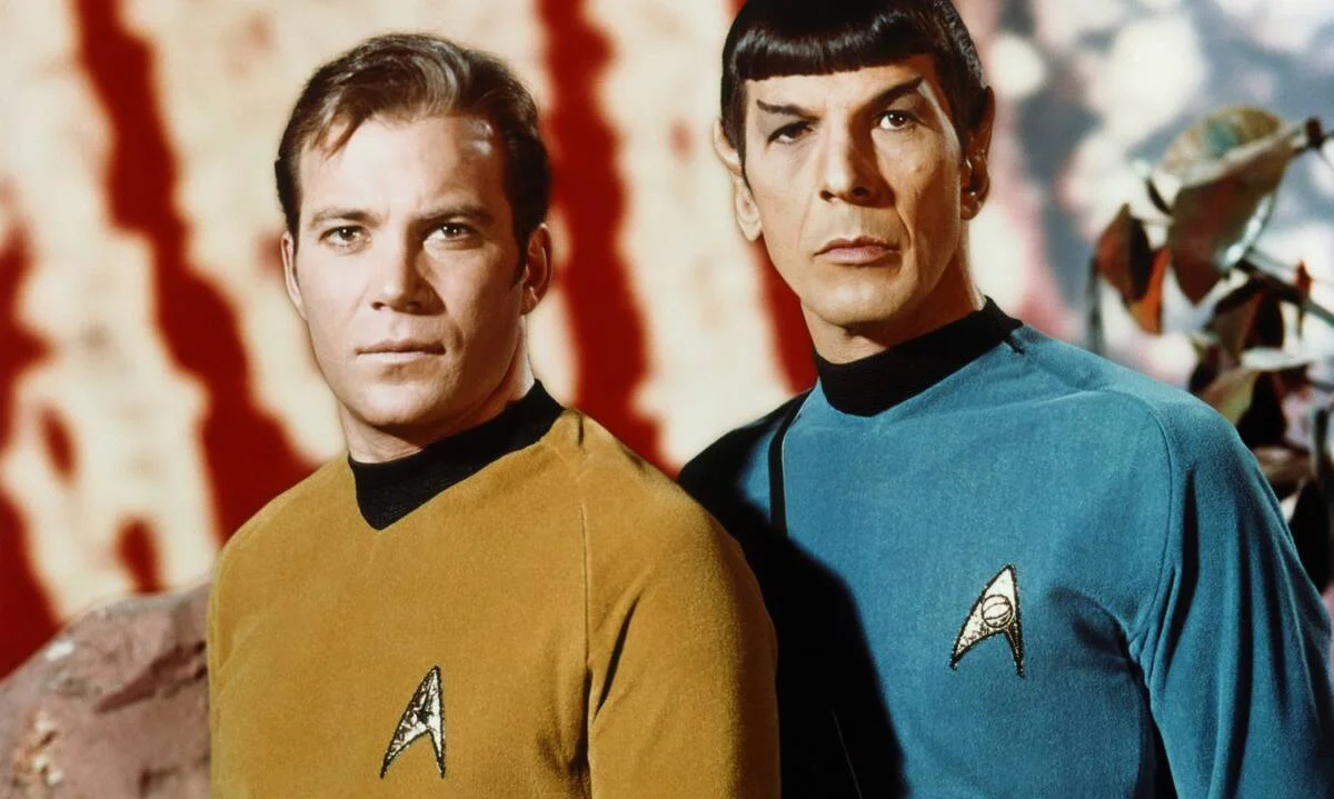 William Shatner and Leonard Nemoy as James T. Kirk and Spock in 'Star Trek'